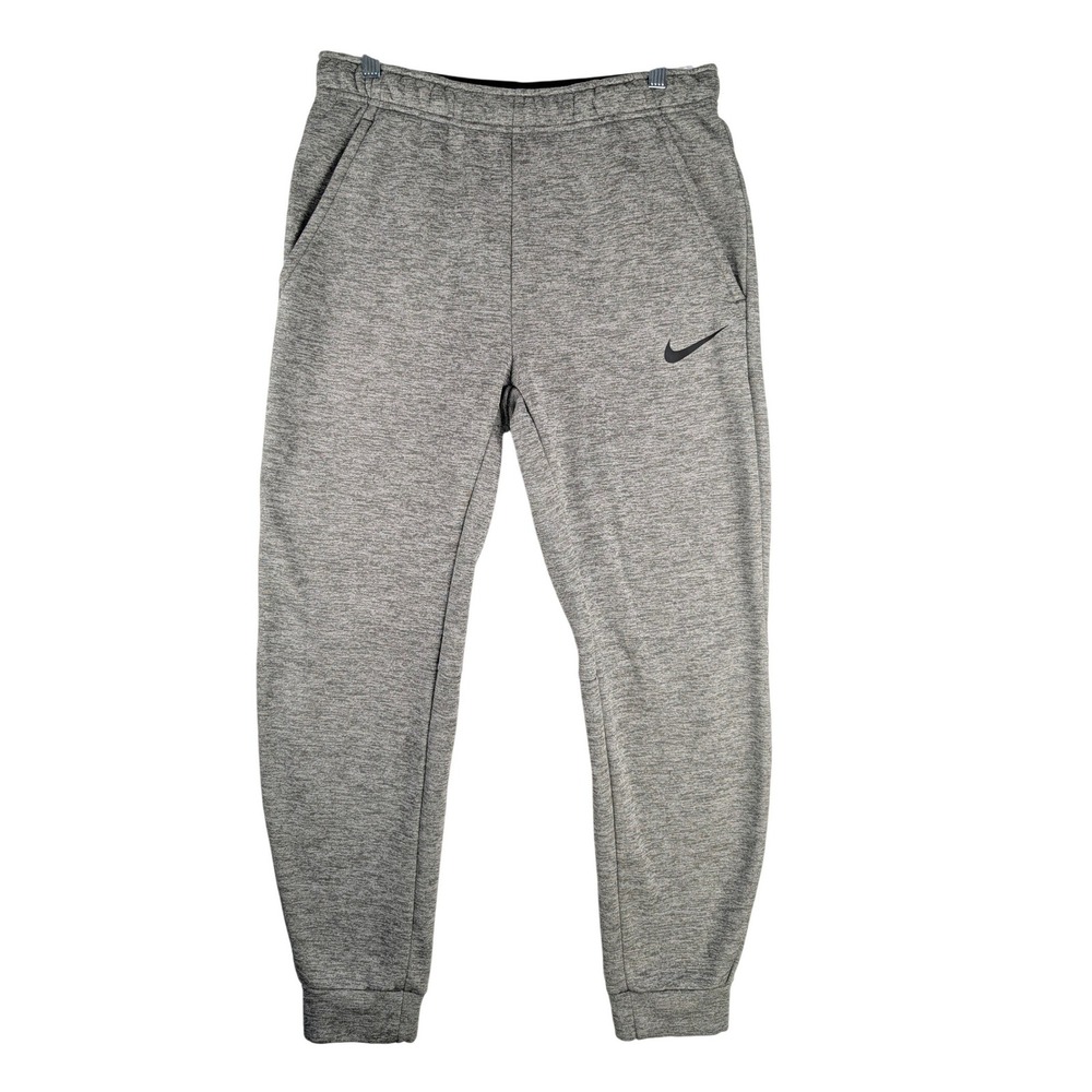 Nike Therma-FIT Joggers Mens Medium Grey Fleece Tapered Sweatpants 932255-063